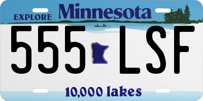 MN license plate 555LSF