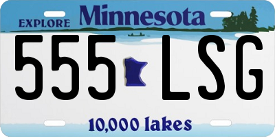 MN license plate 555LSG