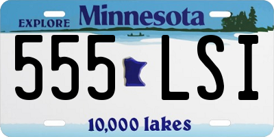 MN license plate 555LSI