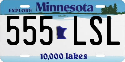 MN license plate 555LSL