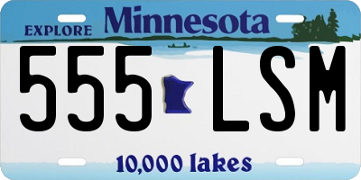 MN license plate 555LSM