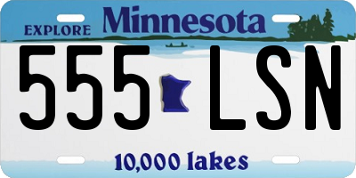 MN license plate 555LSN