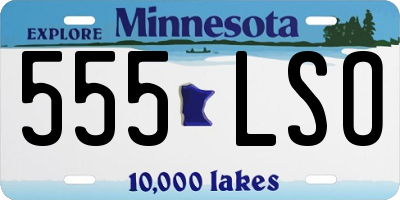 MN license plate 555LSO