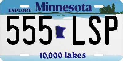 MN license plate 555LSP
