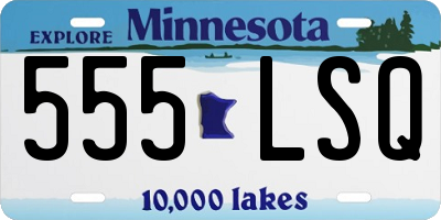 MN license plate 555LSQ