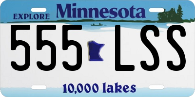 MN license plate 555LSS