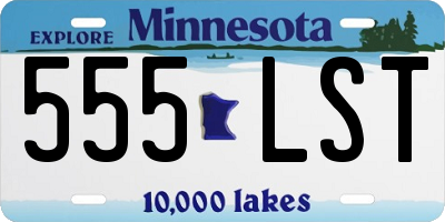 MN license plate 555LST