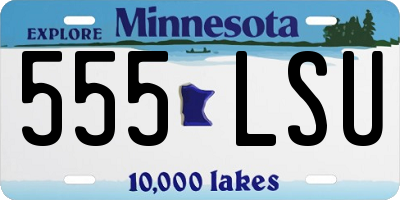 MN license plate 555LSU