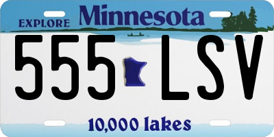 MN license plate 555LSV