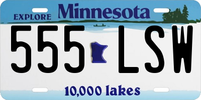 MN license plate 555LSW