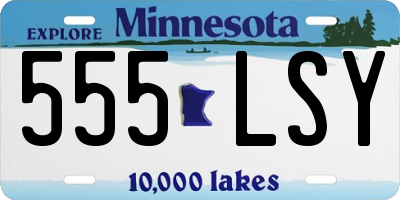 MN license plate 555LSY