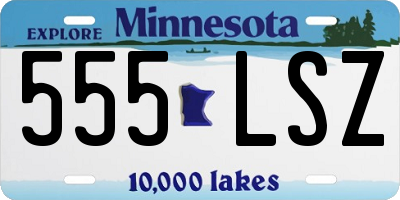 MN license plate 555LSZ