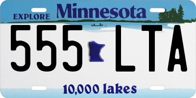 MN license plate 555LTA