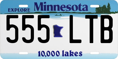 MN license plate 555LTB
