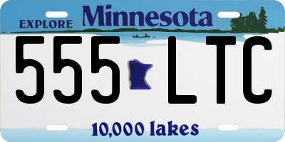 MN license plate 555LTC