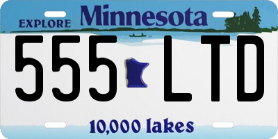 MN license plate 555LTD