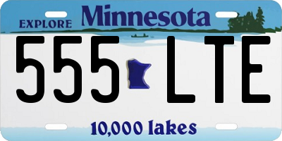 MN license plate 555LTE