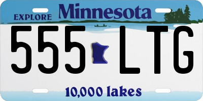 MN license plate 555LTG