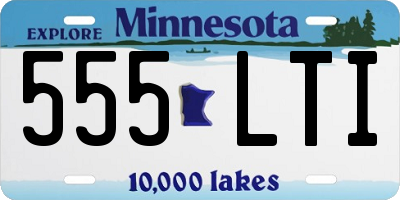 MN license plate 555LTI