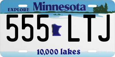 MN license plate 555LTJ