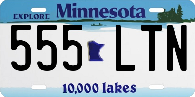MN license plate 555LTN