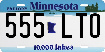 MN license plate 555LTO