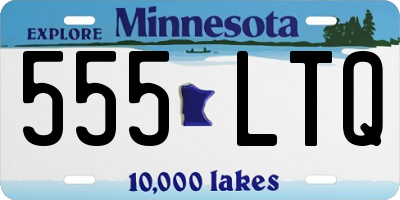 MN license plate 555LTQ