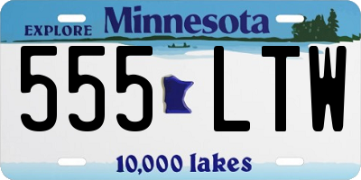 MN license plate 555LTW