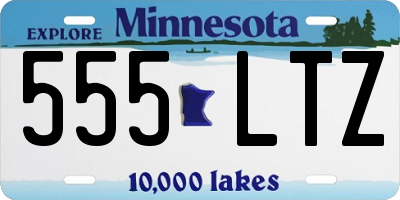 MN license plate 555LTZ