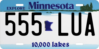 MN license plate 555LUA