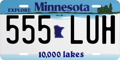 MN license plate 555LUH
