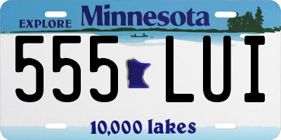 MN license plate 555LUI