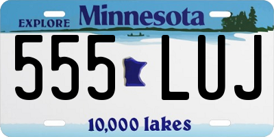 MN license plate 555LUJ