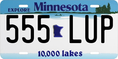 MN license plate 555LUP