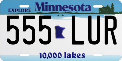 MN license plate 555LUR