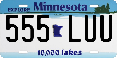 MN license plate 555LUU