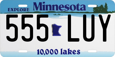 MN license plate 555LUY
