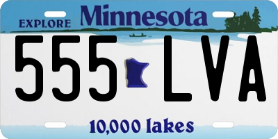 MN license plate 555LVA