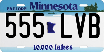 MN license plate 555LVB