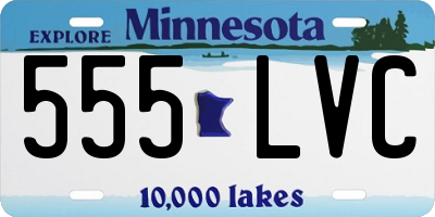 MN license plate 555LVC