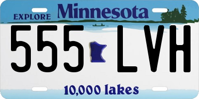 MN license plate 555LVH
