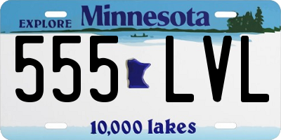 MN license plate 555LVL