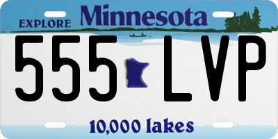 MN license plate 555LVP