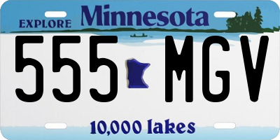 MN license plate 555MGV
