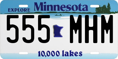 MN license plate 555MHM