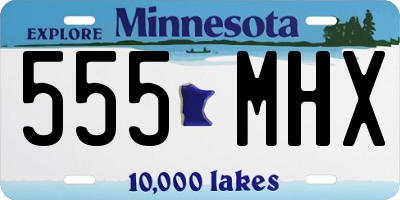 MN license plate 555MHX