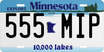 MN license plate 555MIP