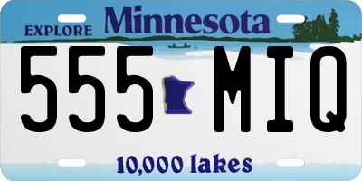 MN license plate 555MIQ