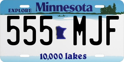 MN license plate 555MJF