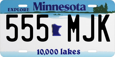 MN license plate 555MJK